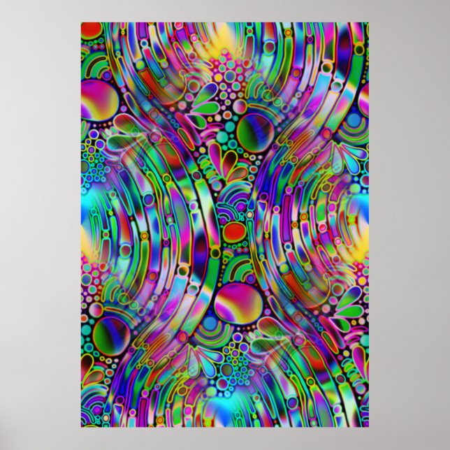 Very colorfully abstract forms art 1 poster (Front)