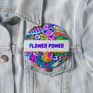 Very colorfully abstract forms art 9 10 cm round badge