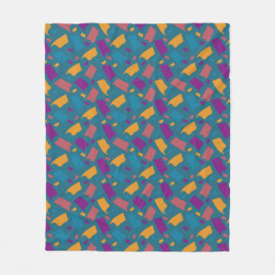 Very Colourful Uneven Pattern Fleece Blanket