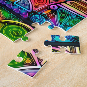Very colourfully abstract forms art 10 jigsaw puzzle