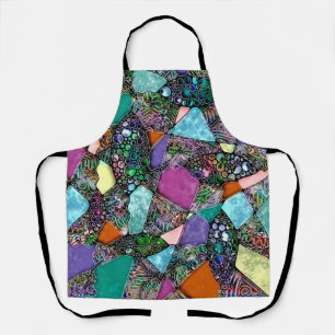 Very colourfully abstract forms art 11 apron