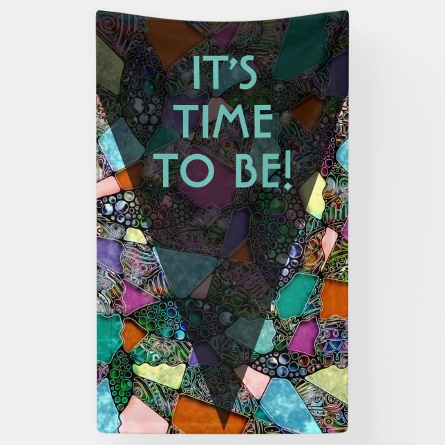 Very colourfully abstract forms art 11 banner (Vertical)