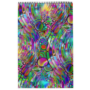 Very colourfully abstract forms art 1 calendar