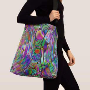 Very colourfully abstract forms art 1 crossbody bag