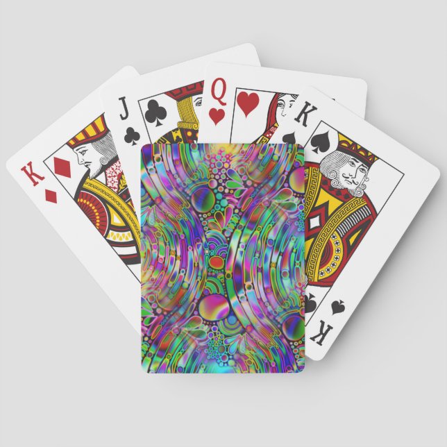 Very colourfully abstract forms art 1 playing cards (Back)