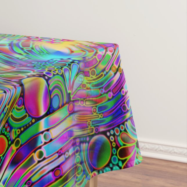 Very colourfully abstract forms art 1 tablecloth (In Situ)