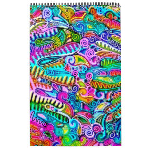 Very colourfully abstract forms art 2 calendar