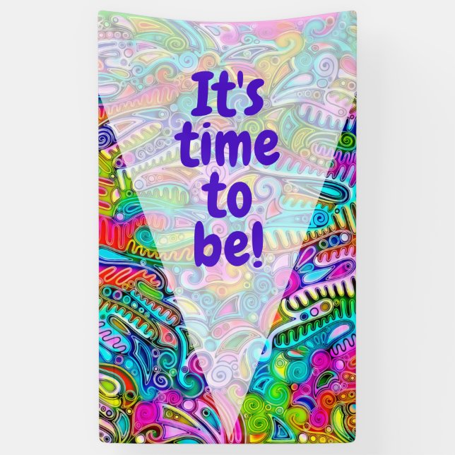 Very colourfully abstract forms art 9 banner (Vertical)