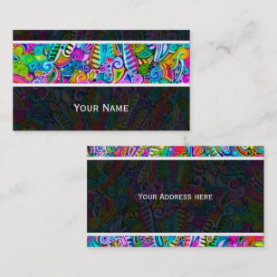 Very colourfully abstract forms art 9 business card
