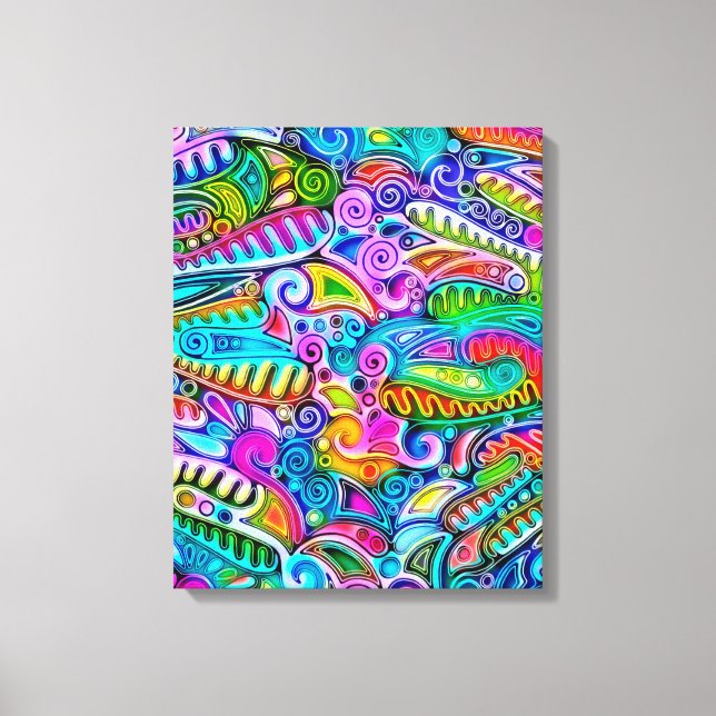 Very colourfully abstract forms art 9 canvas print (Front)
