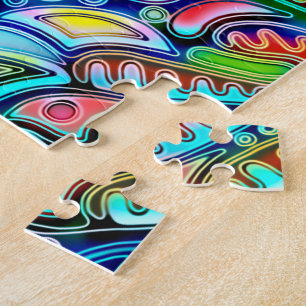 Very colourfully abstract forms art 9 jigsaw puzzle
