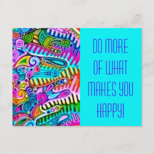 Very colourfully abstract forms art 9 postcard