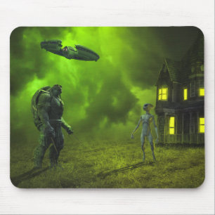 Very Cool Alien Planet Mouse Mat