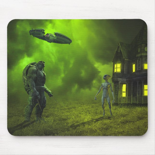 Very Cool Alien Planet Mouse Mat (Front)