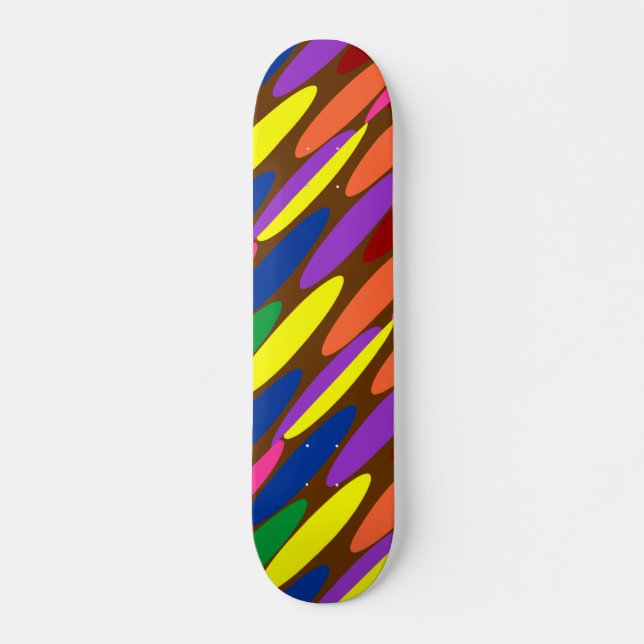 Very Cool and Colourful Shapes Skateboard (Front)
