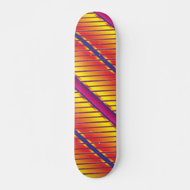 Very Cool and Colourful Shapes Skateboard (Front)