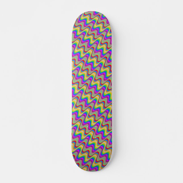 Very Cool and Colourful Shapes Skateboard (Front)