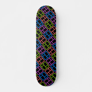 Very Cool and Colourful Shapes Skateboard