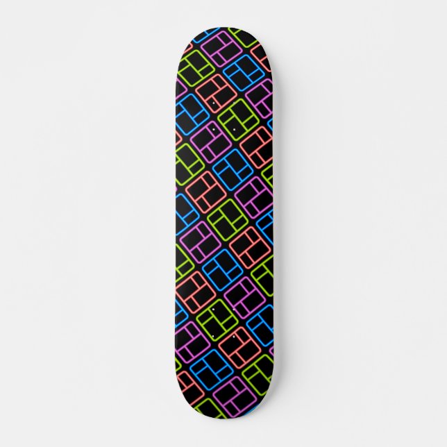 Very Cool and Colourful Shapes Skateboard (Front)
