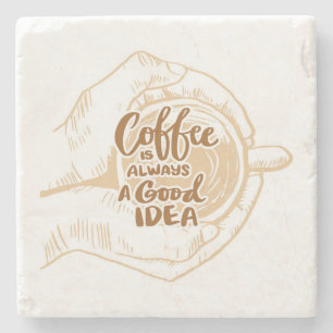 Very Cool and Cute Coffee or Java Stone Coaster