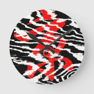 Very Cool Asian Calligraphy Round Clock