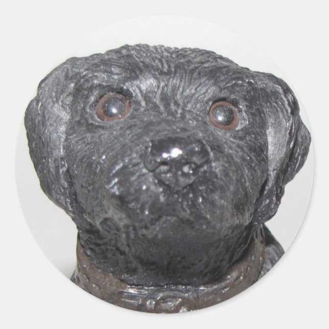 Very Cool Black Lab Classic Round Sticker (Front)