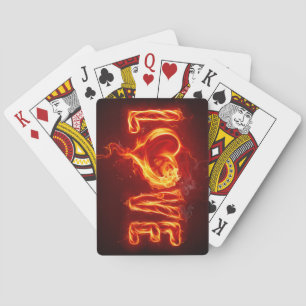 Very Cool Burning Love Playing Cards