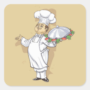 Very Cool Cartoon Chef Sticker Set