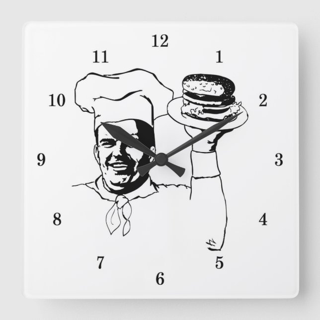 Very Cool Chef Wall Clock (Front)