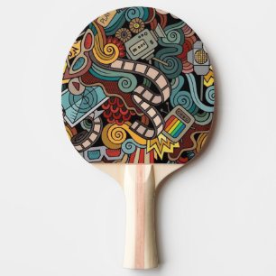 Very Cool Cinema Movie Graffiti Ping Pong Paddle