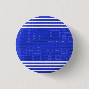 Very Cool Circuit Blue Geometric Stripes 3 Cm Round Badge