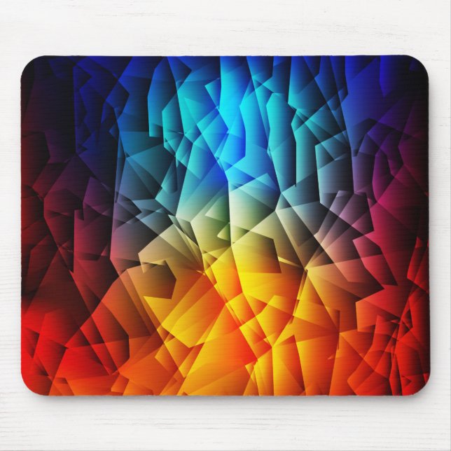 Very Cool Colorful Abstract Shapes Mouse Mat (Front)