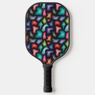 Very Cool Colourful Abstract Design Pickleball Paddle