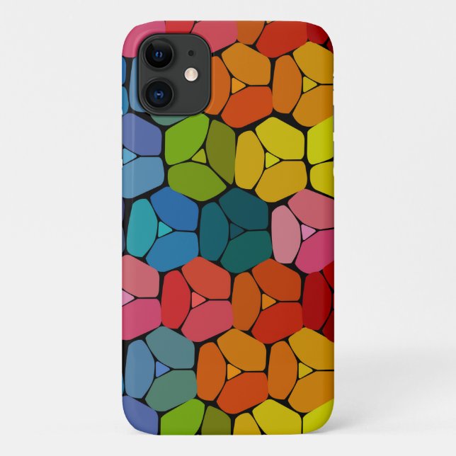 Very Cool Colourful Abstract Shapes iPhone Case (Back)