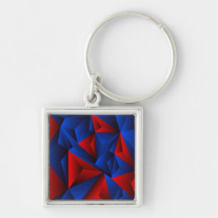 Very Cool Colourful Abstract Shapes Key Chain