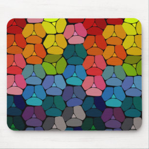 Very Cool Colourful Abstract Shapes Mouse Mat