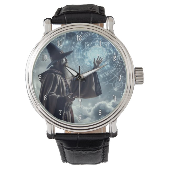 Very Cool & Colourful Wizard Casting a Spell Watch (Front)