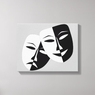 Very Cool Comedy and Tragedy Theatre Masks Canvas Print