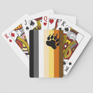 VERY COOL Gay Bear Pride Colors Playing Cards