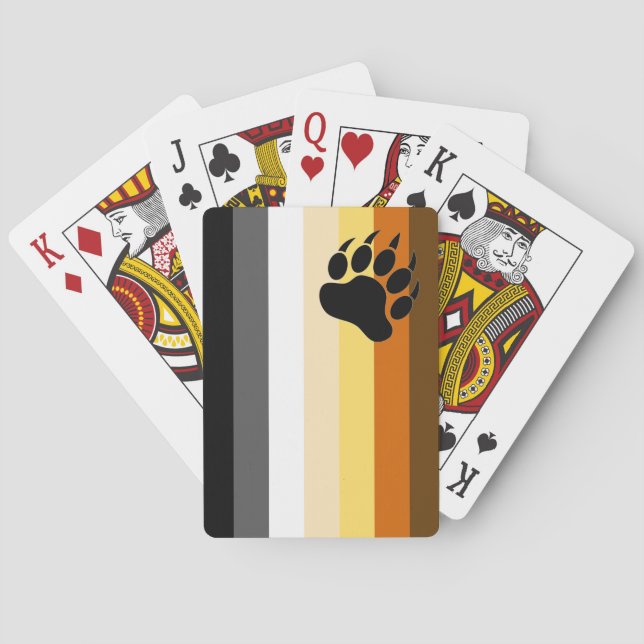 VERY COOL Gay Bear Pride Colors Playing Cards (Back)