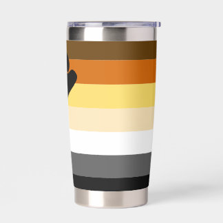 Very Cool Gay Bear Pride Flag Bear Paw Insulated Tumbler