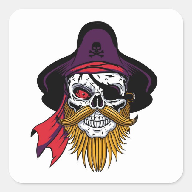 Very Cool Halloween Pirate Sticker Set (Front)