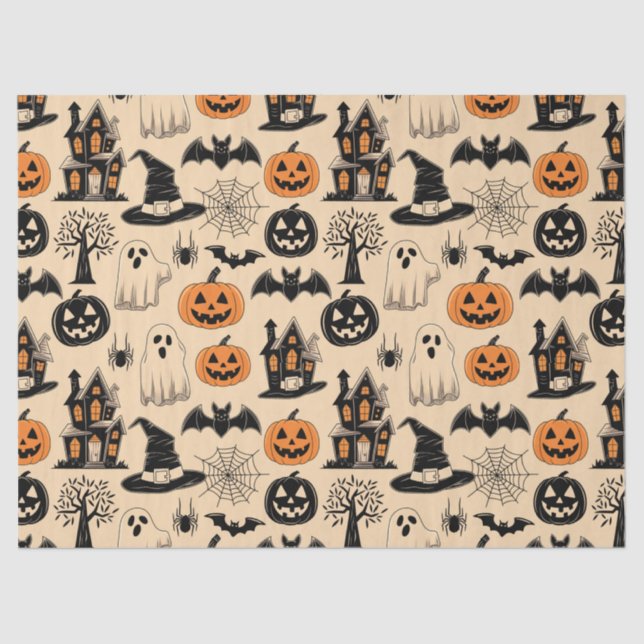 Very cool Halloween theme Tissue Paper (Front)