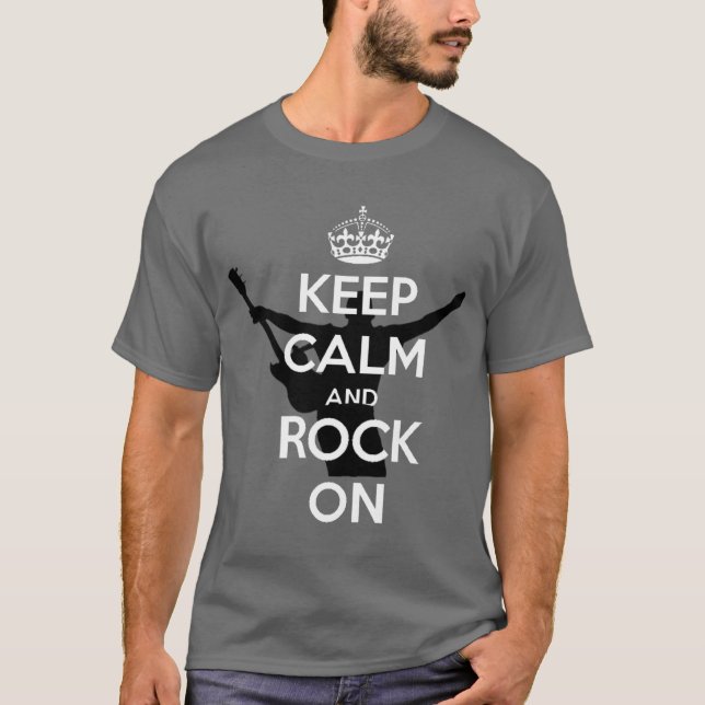 Very Cool Keep Calm and Rock On T-Shirt (Front)