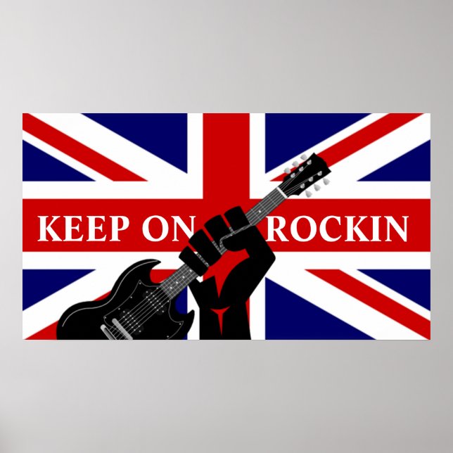 Very Cool Keep On Rocking On the Union Jack Poster (Front)