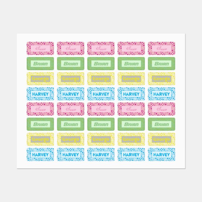 Very Cool Labels With Stars (Sheet)