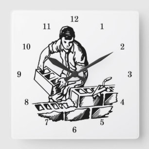 Very Cool Mason/Brick Layer Wall Clock