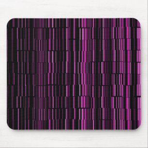 Very Cool Modern Magenta Striped Mouse Mat