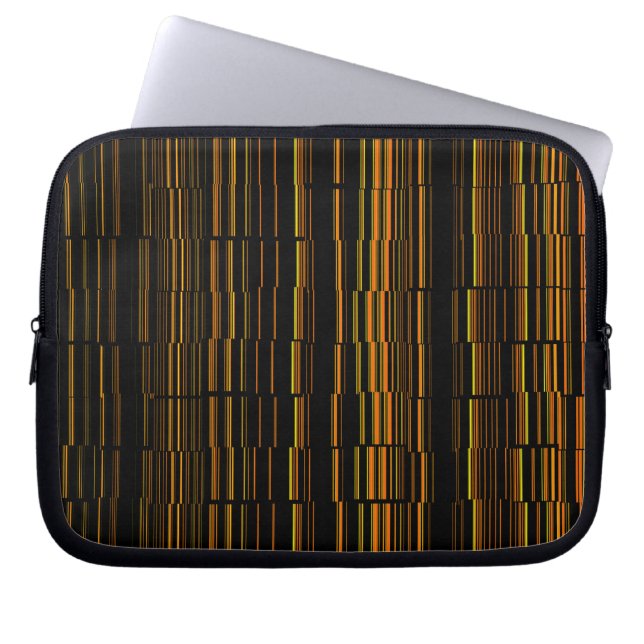 Very Cool Modern Orange Laptop Sleeve (Front)