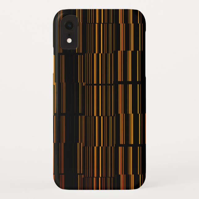 Very Cool Modern Orange Striped Case-Mate iPhone Case (Back)